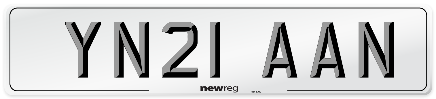 YN21 AAN Number Plate from New Reg
